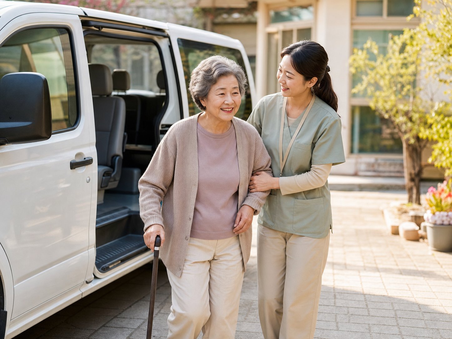 전화로 송영·목욕·낙상 예방을 확인하는 질문